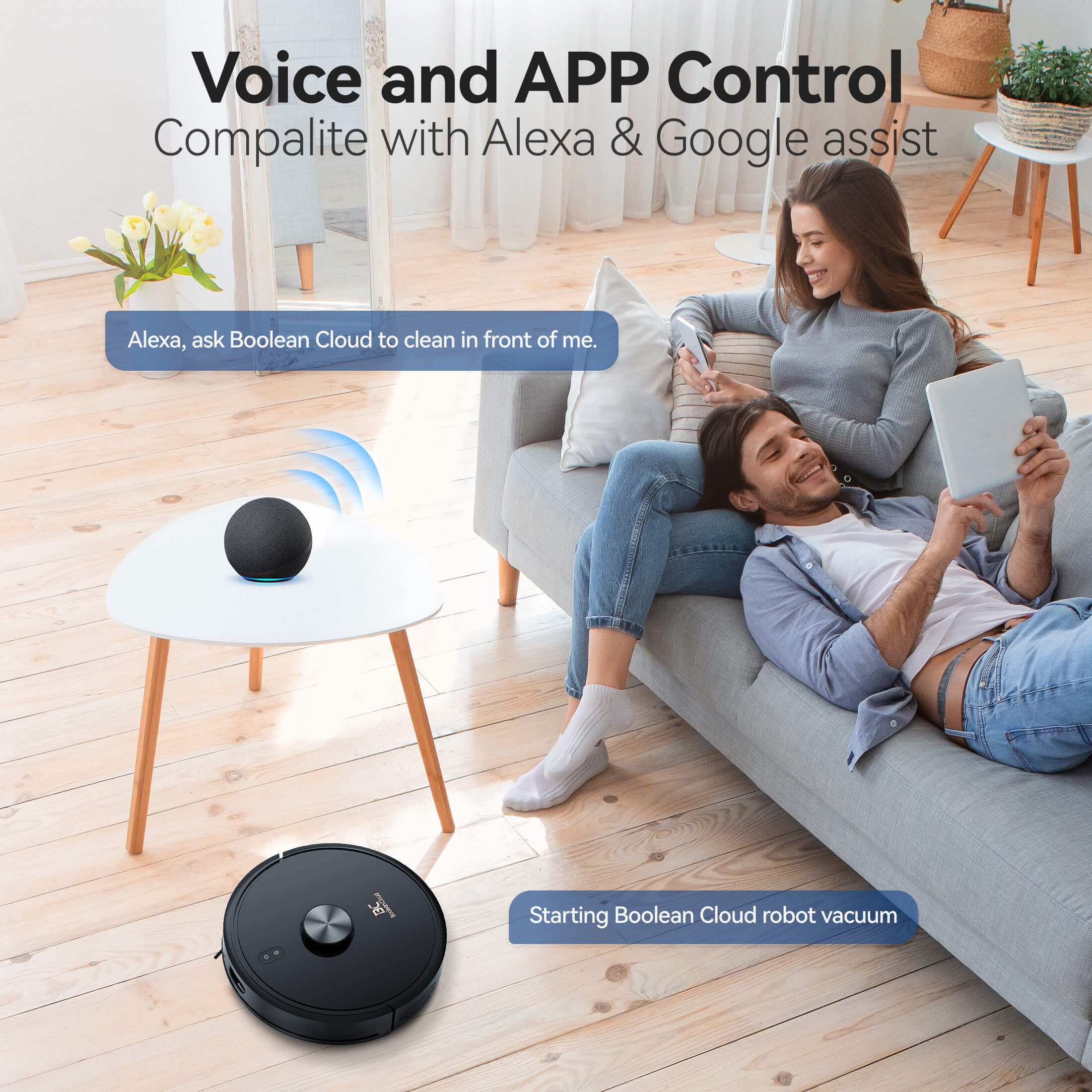 Boolean Cloud H7+ Robot Vacuum with Self Emptying Station