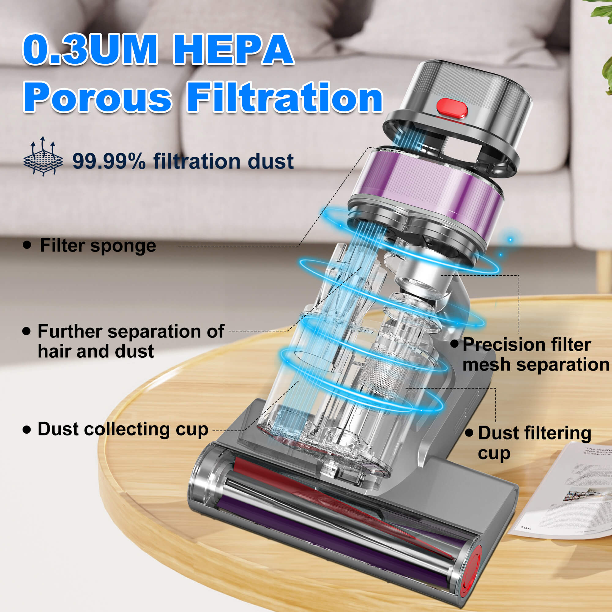 Boolean Cloud BC700 Pro Mattress Vacuum Cleaner with HEPA Filter
