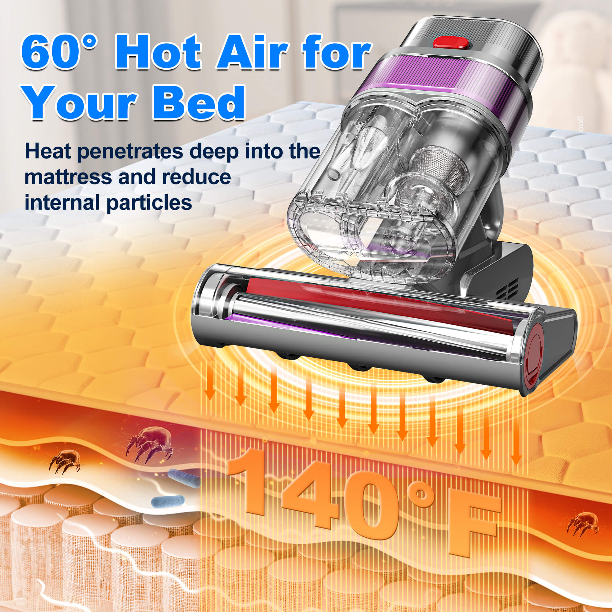 Boolean Cloud BC700 Pro Mattress Vacuum Cleaner with HEPA Filter